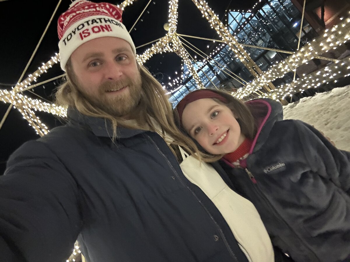 Christmas lights, Toyotathon scarf